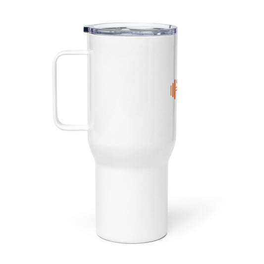 Travel mug with a handle